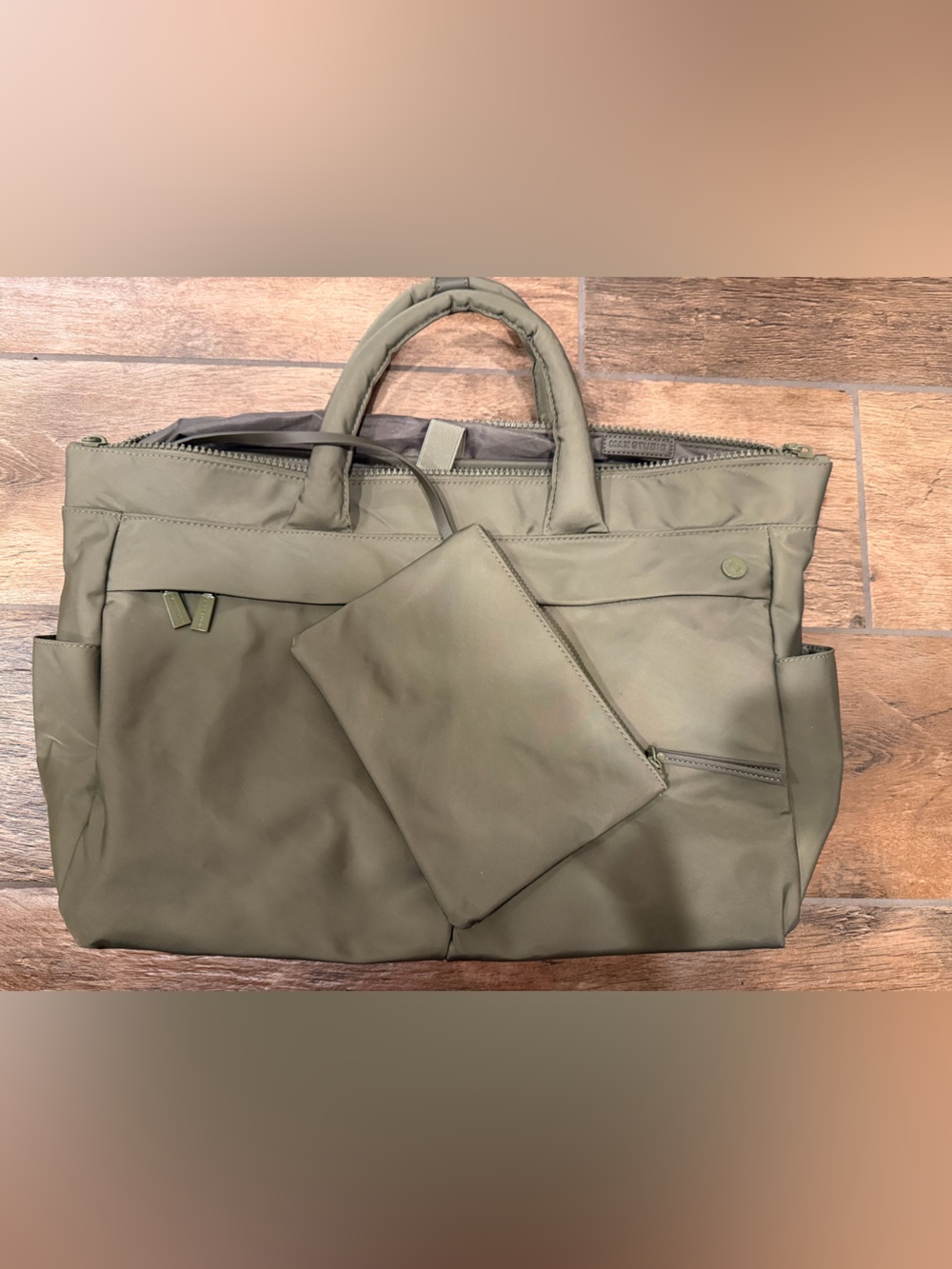 Max Studio Olive Green Travel Tote